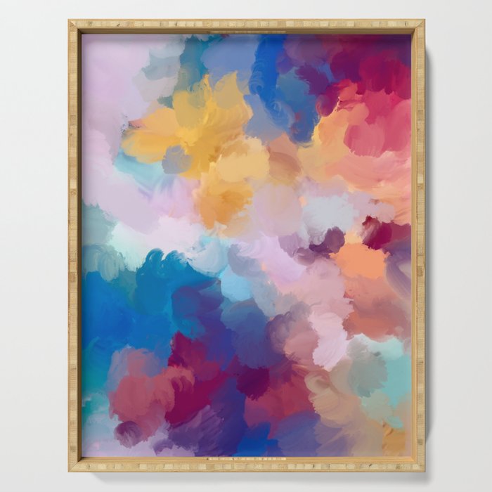 New Beginnings In Full Color | Abstract Texture Color Design Serving Tray Gallery Image 1