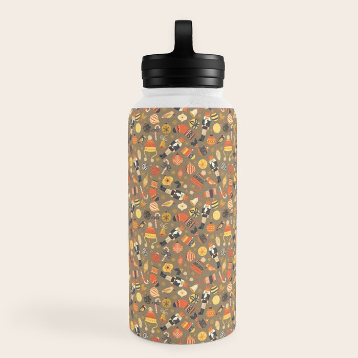 Christmas Vintage Ornaments Water Bottle Gallery Image 3