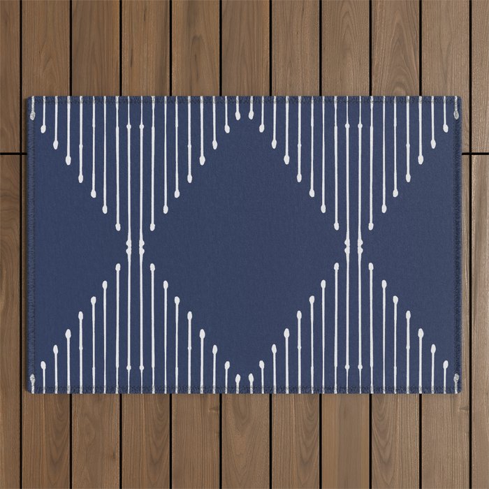 Geo (Navy) Outdoor Rug Gallery Image 1