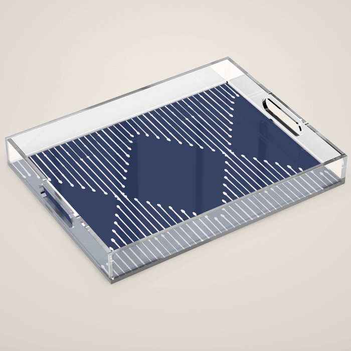 Geo (Navy) Acrylic Tray Gallery Image 1