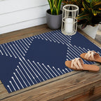 Geo (Navy) Outdoor Rug Gallery Image 2