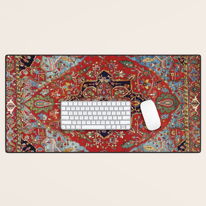 Heriz  Antique Persian Rug Print Desk Mat Gallery Image 1