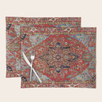 Heriz  Antique Persian Rug Print Placemat Gallery Image 1