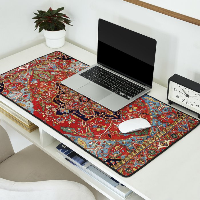 Heriz  Antique Persian Rug Print Desk Mat Gallery Image 2