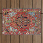 Heriz  Antique Persian Rug Print Outdoor Rug Gallery Image 1