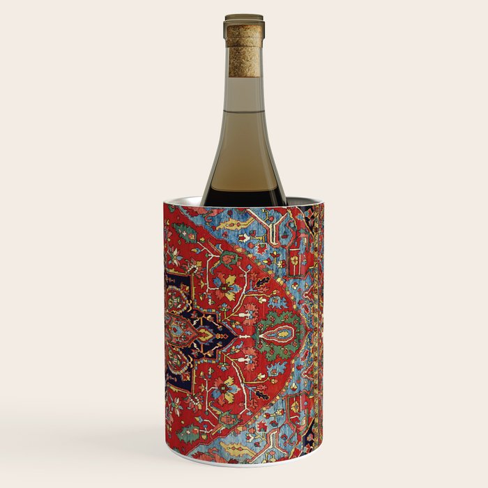 Heriz  Antique Persian Rug Print Wine Chiller Gallery Image 3