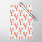 Vintage lobster sea food cartoon pattern Wrapping Paper Gallery Image 1