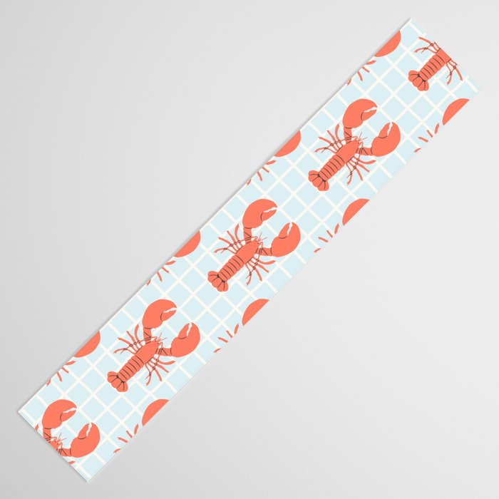 Vintage lobster sea food cartoon pattern Table Runner Gallery Image 3
