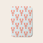 Vintage lobster sea food cartoon pattern Bath Mat Gallery Image 1