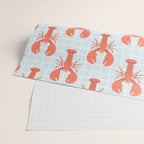 Vintage lobster sea food cartoon pattern Wrapping Paper Gallery Image 2