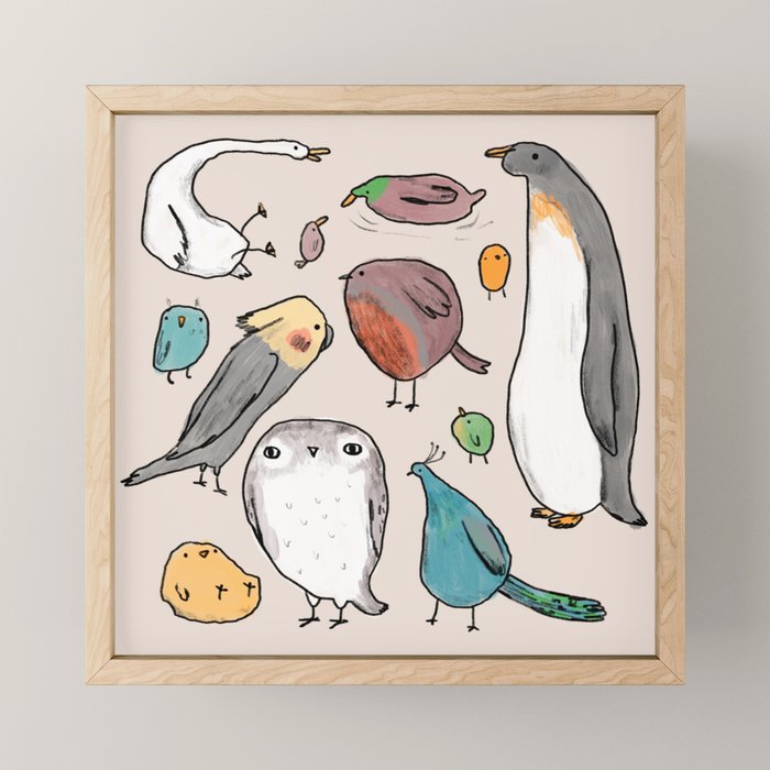Lump Birds Mini Art Print Gallery Image 1