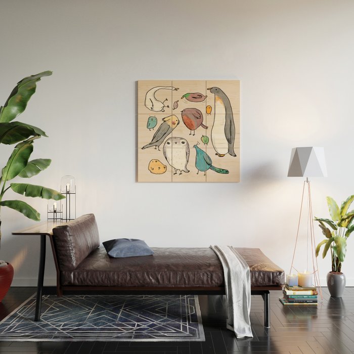 Lump Birds Wood Wall Art Gallery Image 2