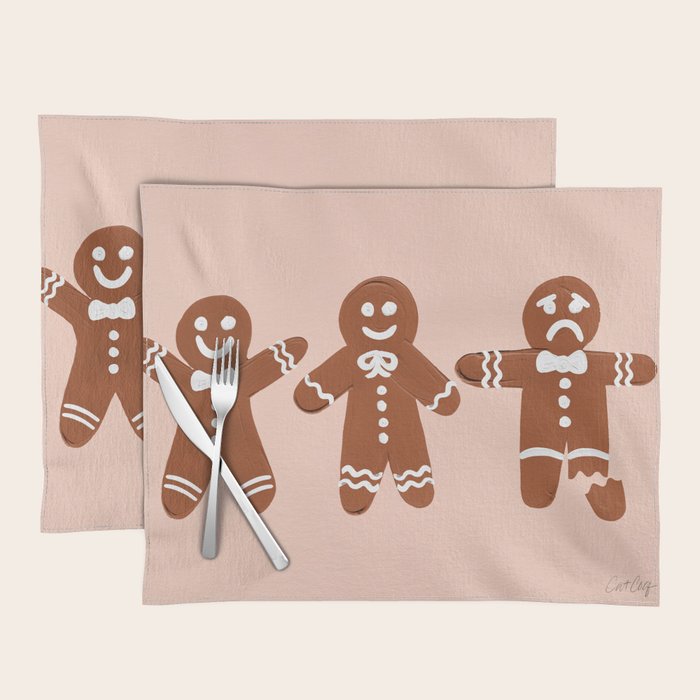 Gingerbread Men - Blush Palette Placemat Gallery Image 1
