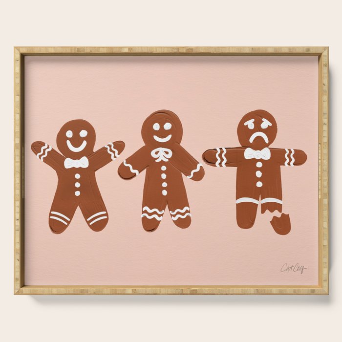Gingerbread Men - Blush Palette Serving Tray Gallery Image 1