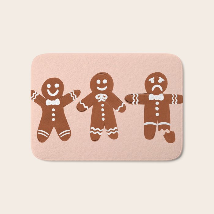 Gingerbread Men - Blush Palette Bath Mat Gallery Image 1