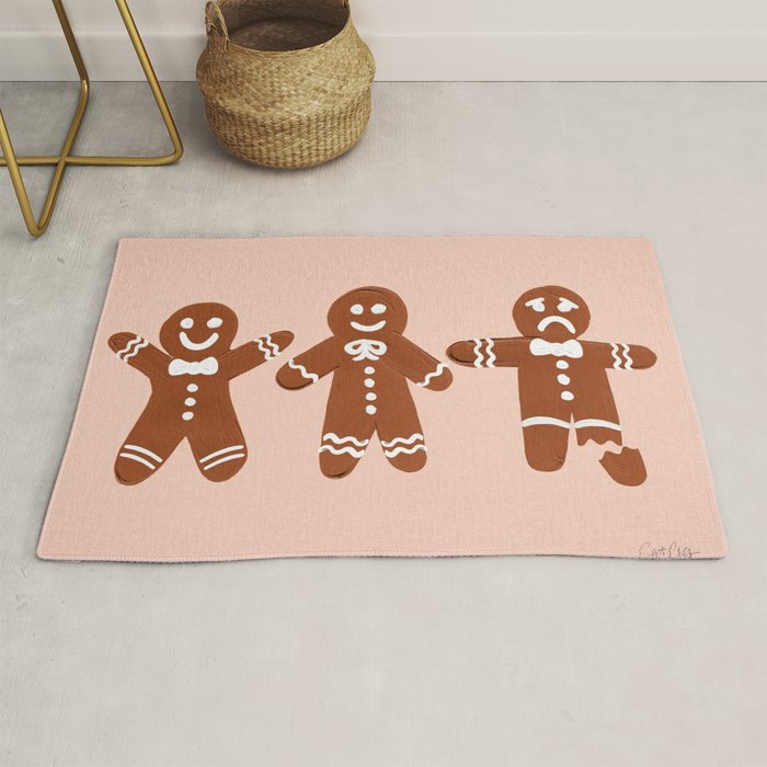 Gingerbread Men - Blush Palette Rug Gallery Image 1