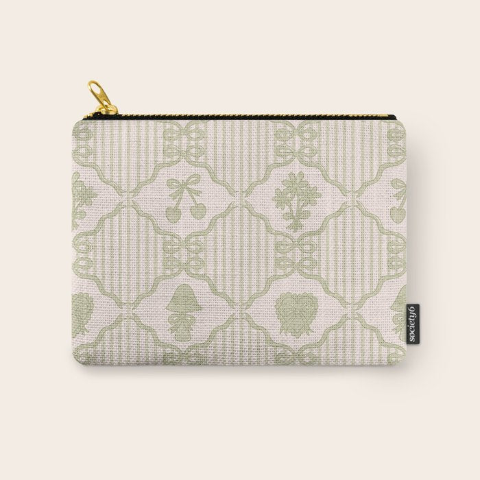 Eloise Print in Green Carry All Pouch Gallery Image 1