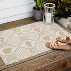 Eloise Print in Green Outdoor Rug Gallery Image 2