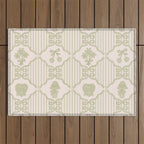 Eloise Print in Green Outdoor Rug Gallery Image 1