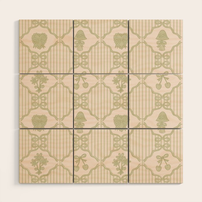 Eloise Print in Green Wood Wall Art Gallery Image 1