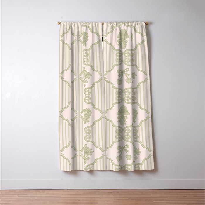 Eloise Print in Green Window Curtain Gallery Image 3
