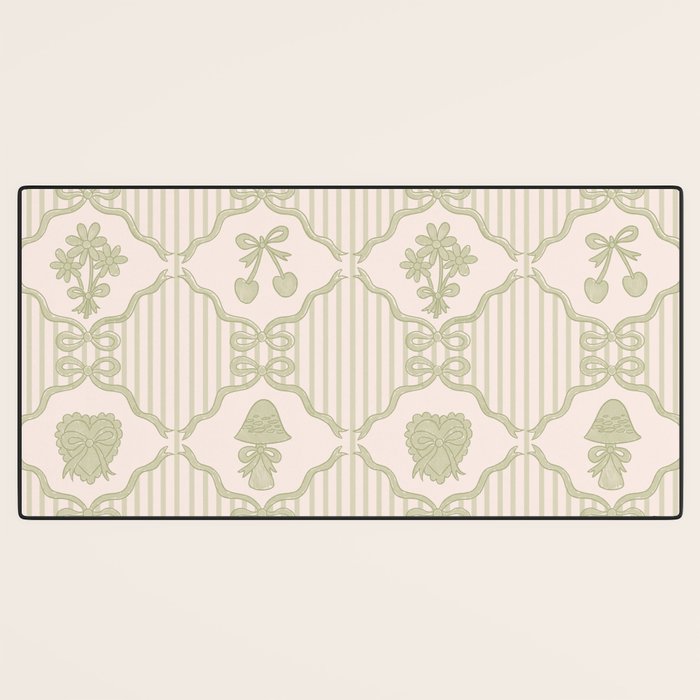 Eloise Print in Green Desk Mat Gallery Image 3