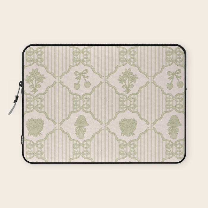 Eloise Print in Green Laptop Sleeve Gallery Image 1