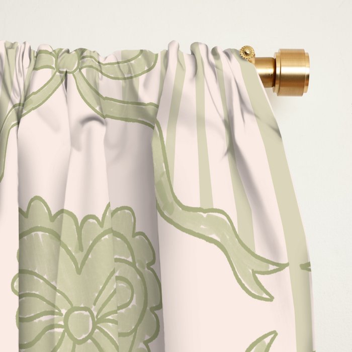 Eloise Print in Green Window Curtain Gallery Image 2