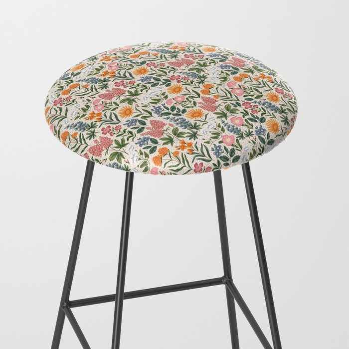 Flowers of the Meadow - beige Stool Gallery Image 2
