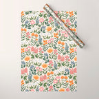 Flowers of the Meadow - beige Wrapping Paper Gallery Image 1