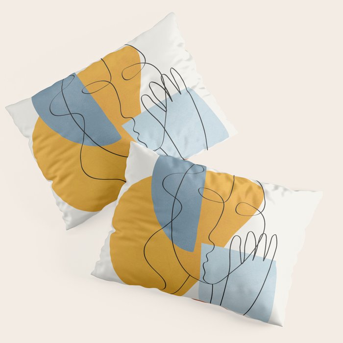 Abstract Colorful Faces II Pillow Sham Gallery Image 3