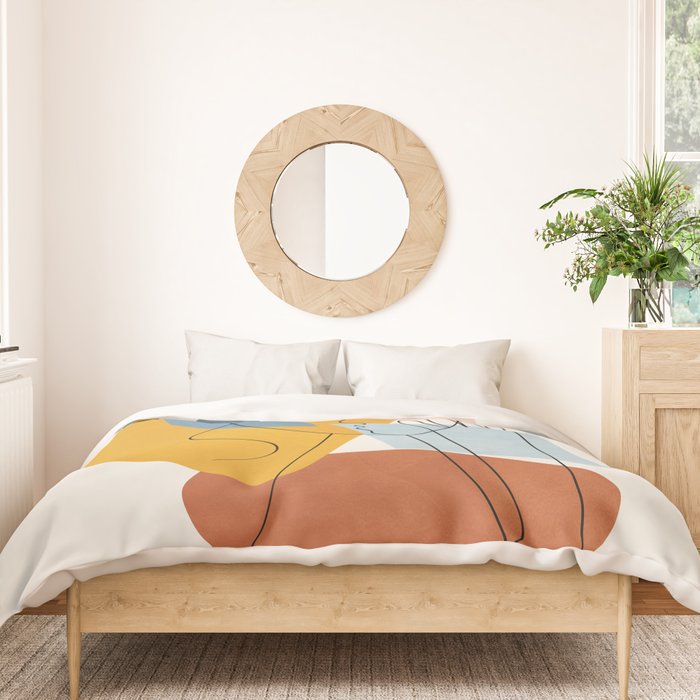 Abstract Colorful Faces II Duvet Cover Gallery Image 3
