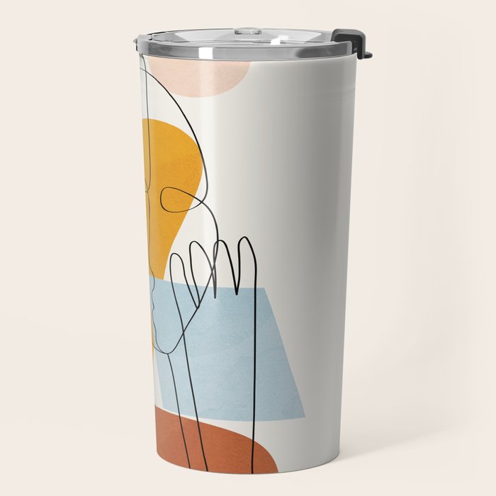 Abstract Colorful Faces II Travel Mug Gallery Image 2