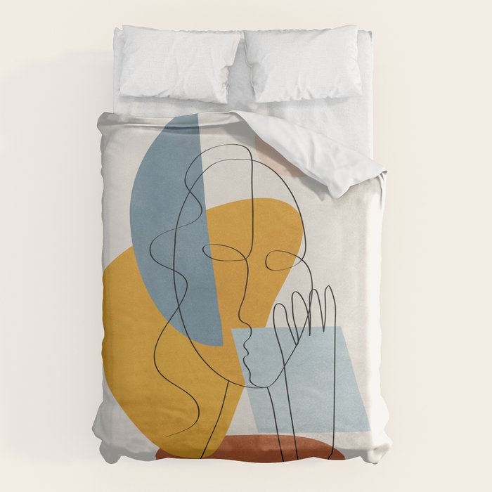 Abstract Colorful Faces II Duvet Cover Gallery Image 6