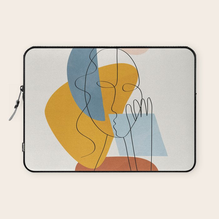 Abstract Colorful Faces II Laptop Sleeve Gallery Image 1