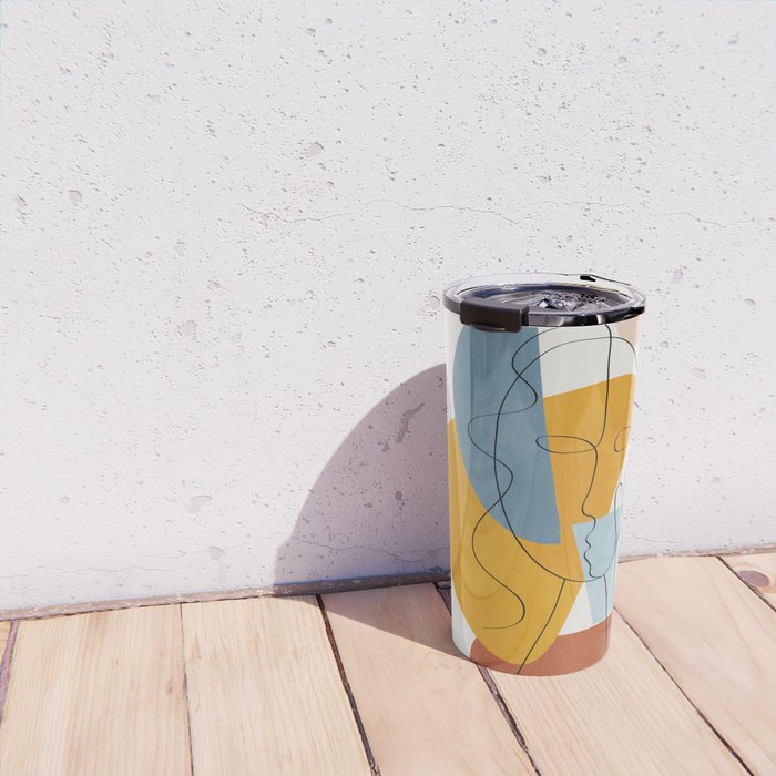 Abstract Colorful Faces II Travel Mug Gallery Image 4