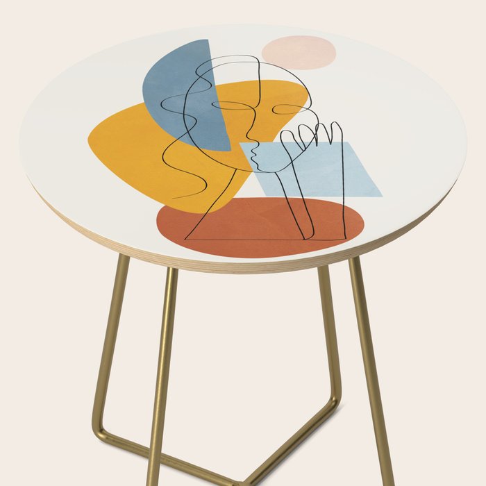 Abstract Colorful Faces II Side Table Gallery Image 2