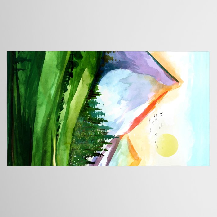 Colorful Landscape 4 Tablecloth Gallery Image 2