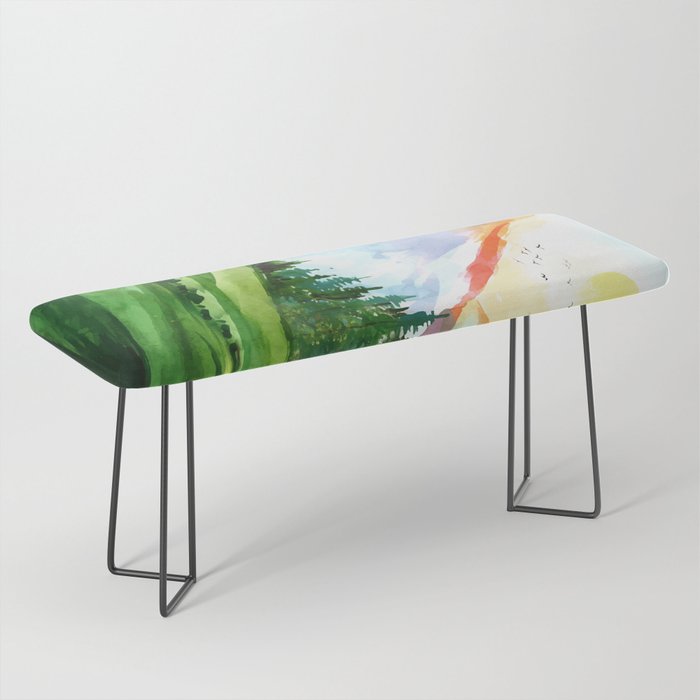 Colorful Landscape 4 Bench Gallery Image 1
