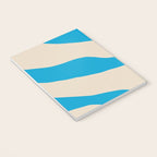 Organic Forms Minimal Abstract Blue and Beige Pattern Notebook Gallery Image 3
