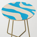 Organic Forms Minimal Abstract Blue and Beige Pattern Side Table Gallery Image 2