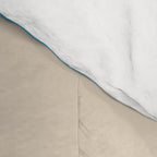 Organic Forms Minimal Abstract Blue and Beige Pattern Comforter Gallery Image 4