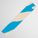 Organic Forms Minimal Abstract Blue and Beige Pattern Table Runner Gallery Image 3