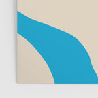 Organic Forms Minimal Abstract Blue and Beige Pattern Poster Gallery Image 3