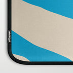 Organic Forms Minimal Abstract Blue and Beige Pattern Laptop Sleeve Gallery Image 3