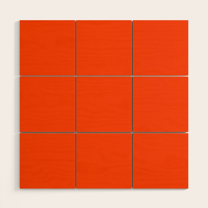 Orange Red Wood Wall Art Gallery Image 1