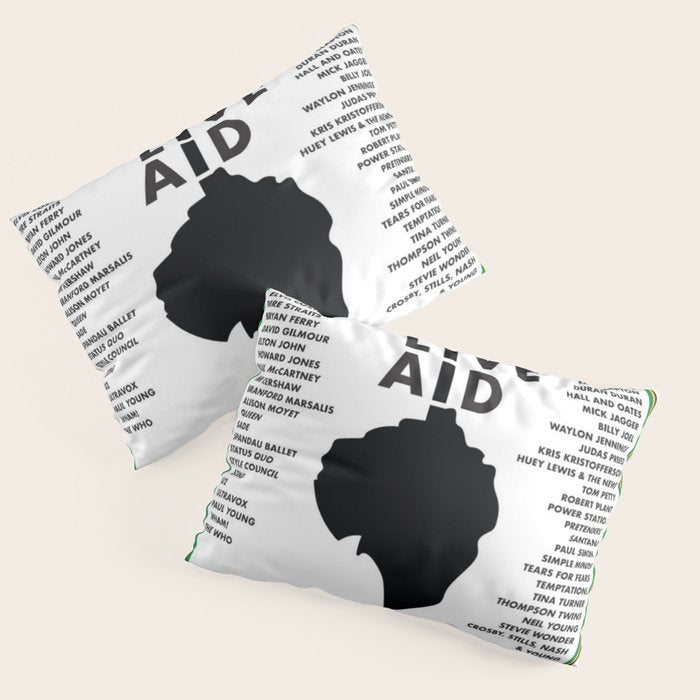 Live Aid 1985 Vintage JFK & Wembley Stadium Concert Festival Gig Advertising Music Poster Pillow Sham Gallery Image 3