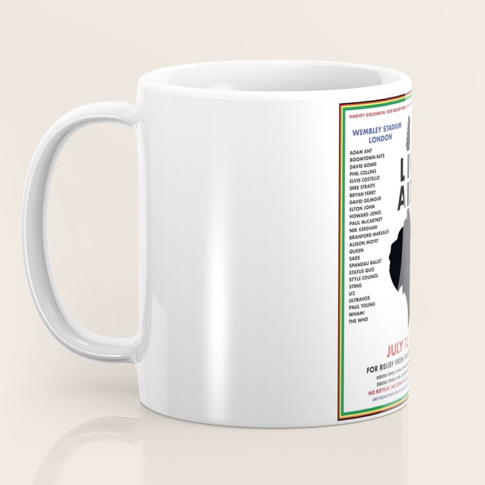 Live Aid 1985 Vintage JFK & Wembley Stadium Concert Festival Gig Advertising Music Poster Coffee Mug Gallery Image 3