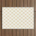 Bows & Ribbons Pattern III Neutral Outdoor Rug Gallery Image 1