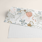 Elegant abstract coral pastel blue modern rustic floral Wrapping Paper Gallery Image 2